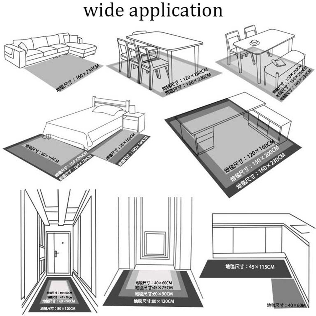 Thảm Trải Sàn Họa Tiết Hình Học Hiện Đại Trang Trí Phòng Khách
