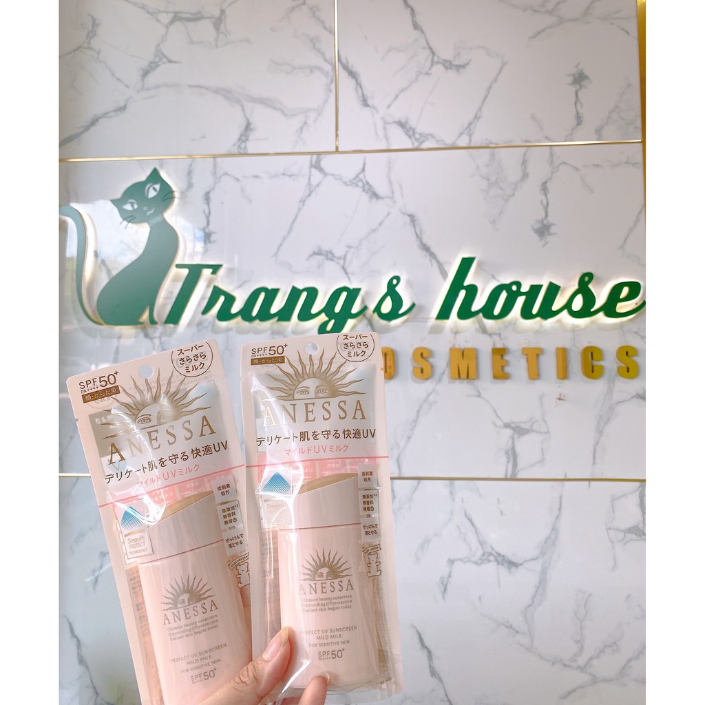 Sữa Chống nắng Anessa DưỡngDa Dịu Nhẹ Cho Da Nhạy Cảm & Trẻ Em SPF 50+