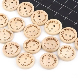 Gói 10 Cúc gỗ handmade kích thước 1,5cm