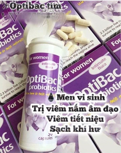 Men Optibac Tím UK chính hãng