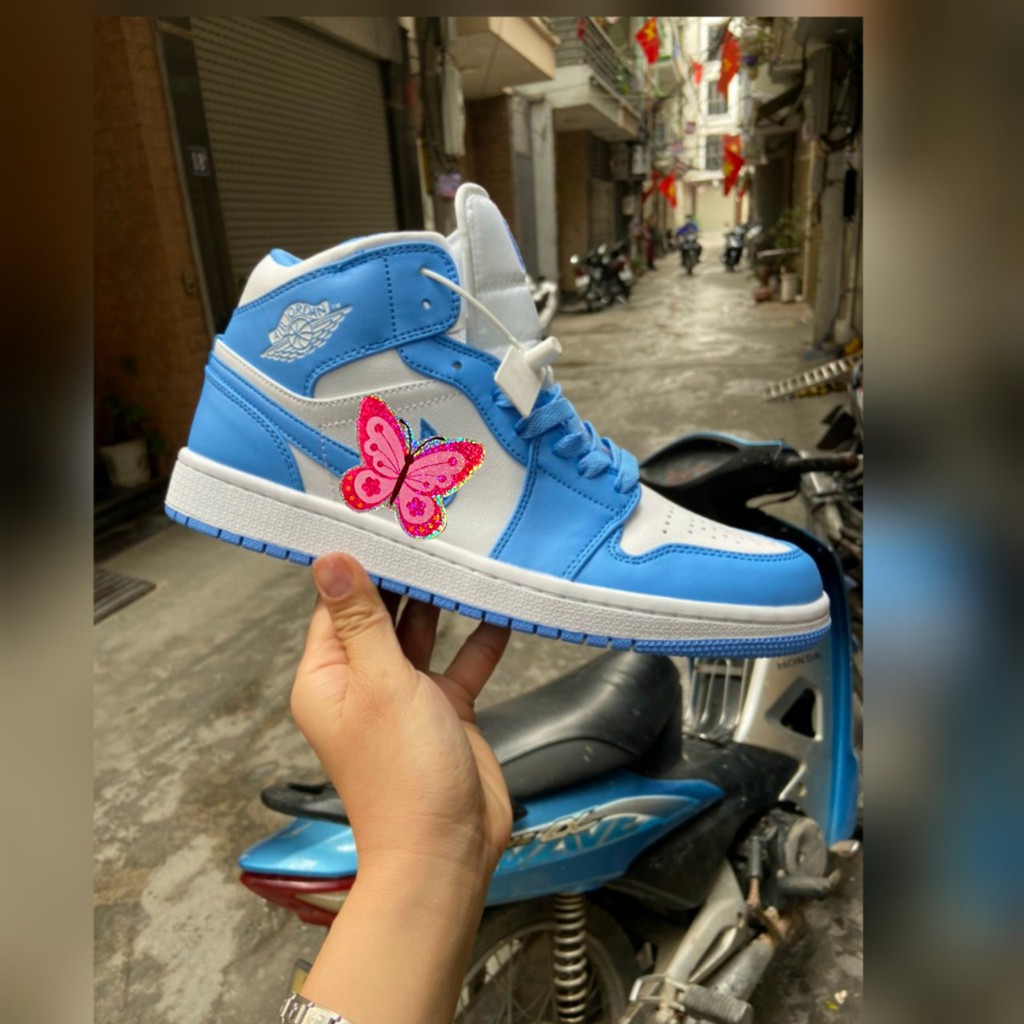 Giày Sneaker 💖𝐅𝐑𝐄𝐄𝐒𝐇𝐈𝐏💖 Giày Thể Thao Xanh Dương Cổ Cao Full Size Nam Nữ | BigBuy360 - bigbuy360.vn