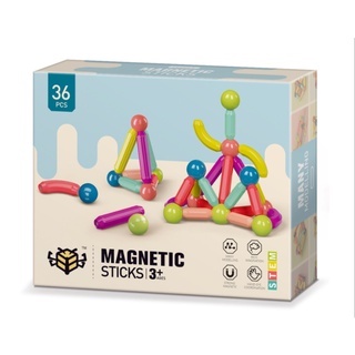 Xếp hình nam châm 36 chi tiết thế hệ mới - Đồ chơi phát triển trí tuệ, tư duy, sáng tạo