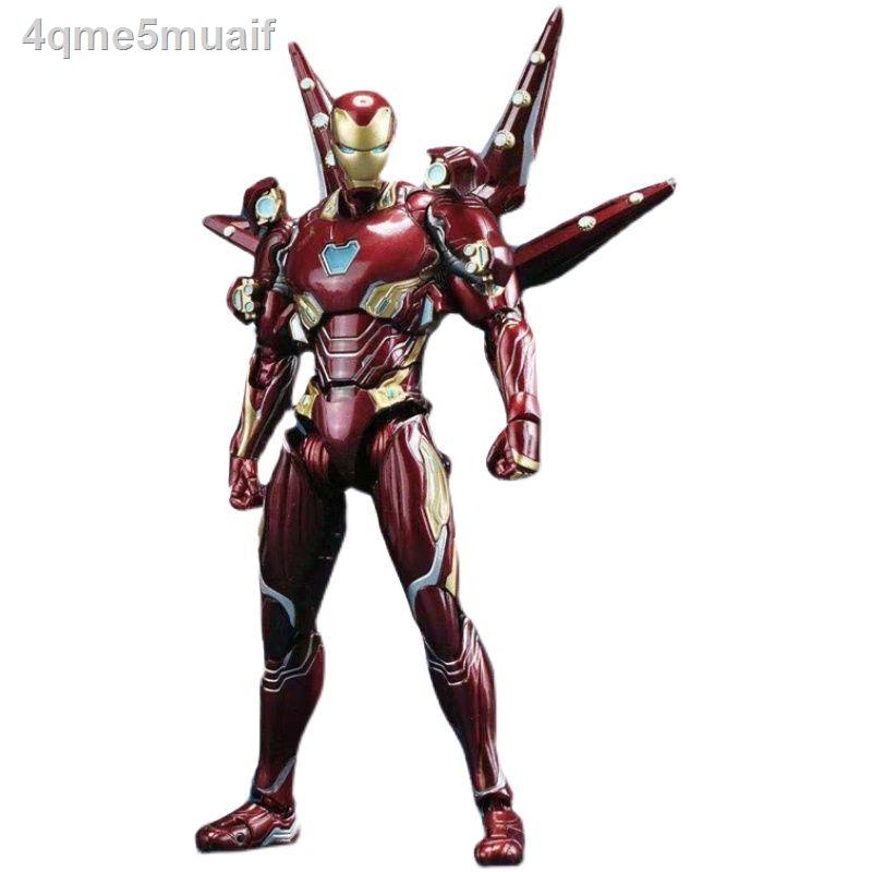 ☬✻✹Avengers shf Iron Man mô hình hợp kim làm bằng tay mk50 Mark 85 phiên bản đồ chơi áo giáp nano