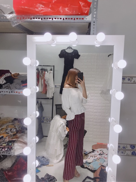 Sét áo bẹt vai+quần ống rộng QC | BigBuy360 - bigbuy360.vn