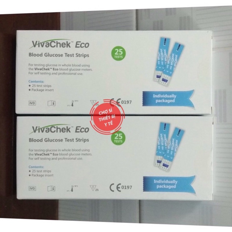 Que thử đường huyết Vivacheck Eco ( hộp 25 que)