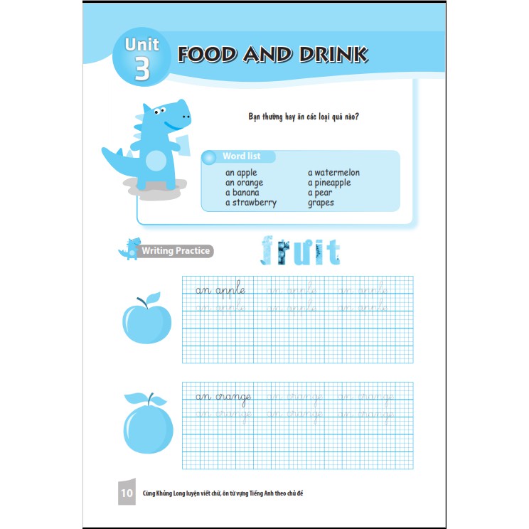 Sách Cùng Khủng Long Luyện Viết Chữ, Ôn luyện từ vựng Tiếng Anh theo chủ đề 2 | BigBuy360 - bigbuy360.vn