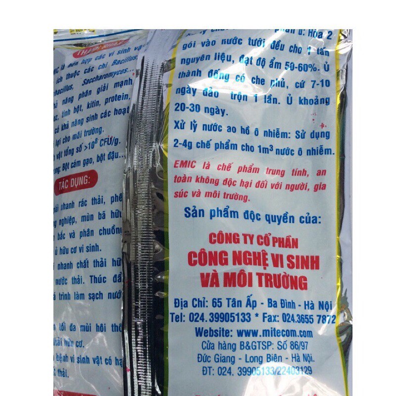 Chế phẩm ủ phân hữu cơ EMIC gói 200g