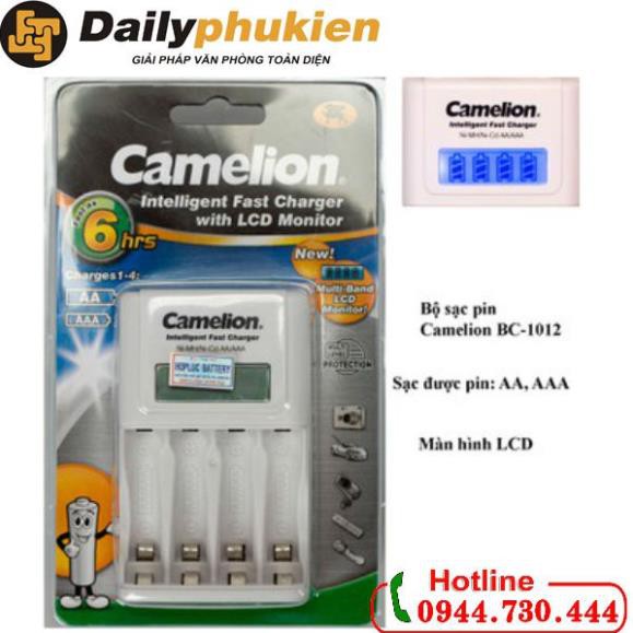 Bộ sạc pin tiểu Camelion tự ngắt có màn hình BC-1012 Hàng chính hãng