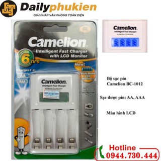 Bộ sạc pin tiểu Camelion tự ngắt có màn hình BC-1012 Hàng chính hãng