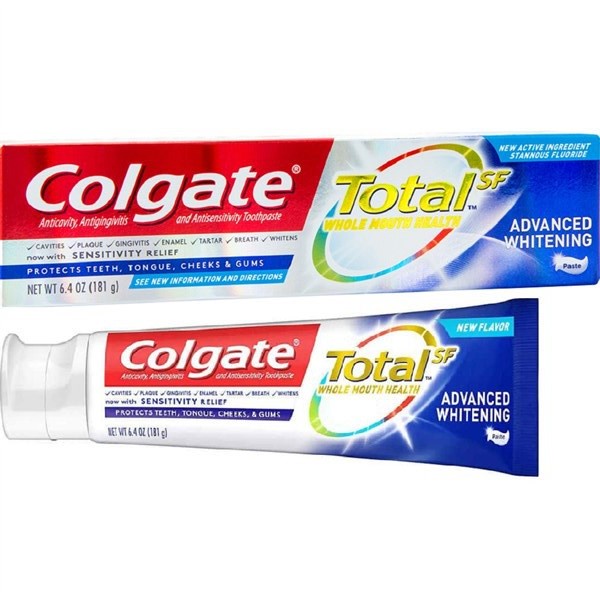 Kem đánh răng Colgate Total Advanced Whitening date 5/2023 hộp 181gr - EDS Hàng Mỹ