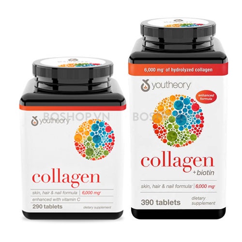 Viên uống bổ sung Youtheory Collagen + biotin cho da, móng và tóc