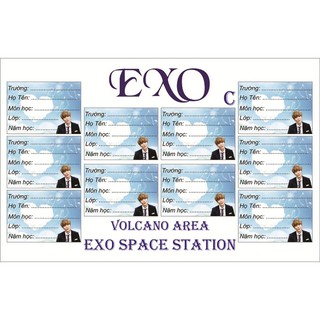 [EXO] Nhãn vở Kpop (3 mẫu)