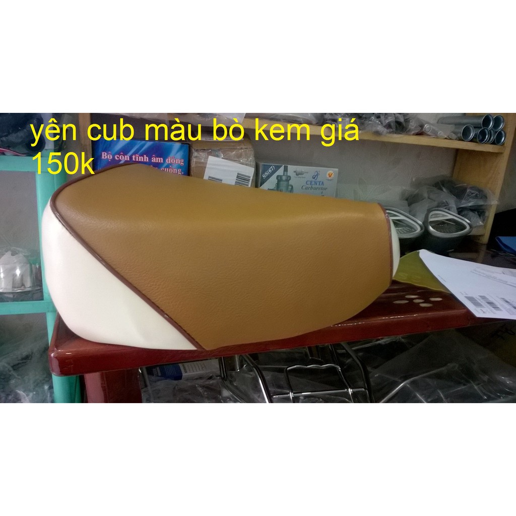 cub 78: yên trước màu bò kem cho anh em dọn xe cub 78