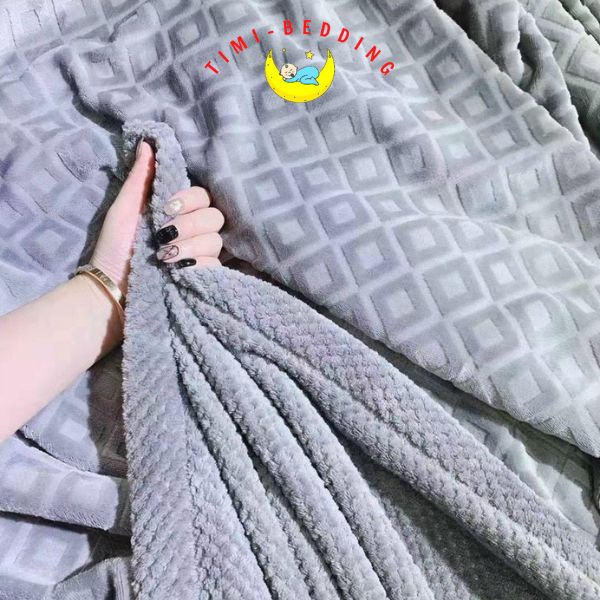 Chăn lông thỏ queen blanket có khóa kéo thể lồng được ruột kích thước 2x2,3m nặng 2,5kg- Timibedding