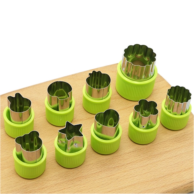 Bộ 12 Khuôn Cắt Bánh Quy, Trái Cây, Rau Củ, Được Làm Từ Thép Không Gỉ, Dùng Trong