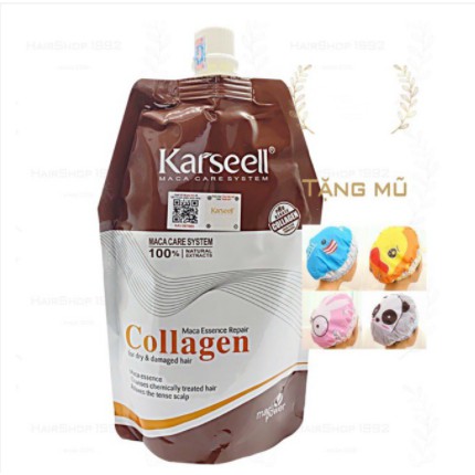 [ Chính Hãng] Ủ Tóc Collagen Karseell 500ml Siêu Mượt Phục Hồi Tóc Hư Tổn, Cấp Ẩm, Dưỡng Tóc Mềm Mượt CT27