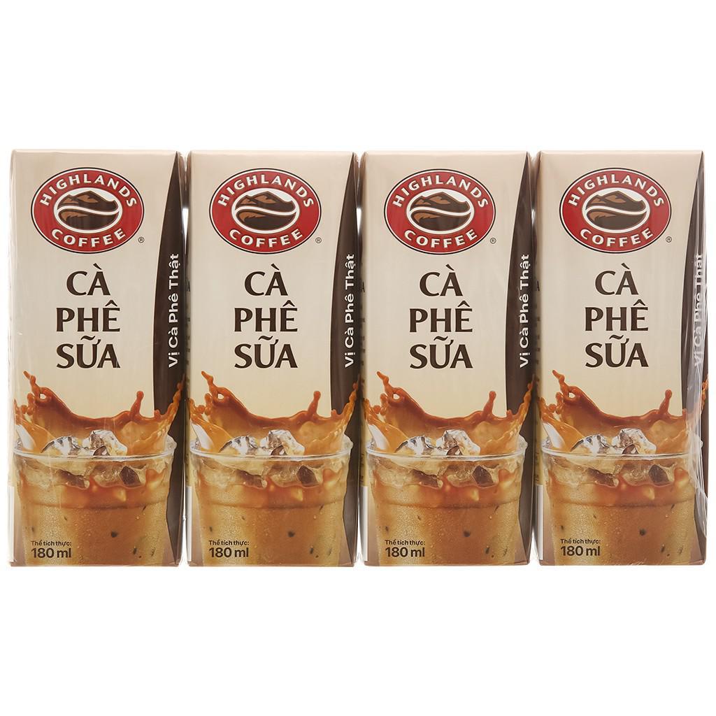 Lốc cà phê sữa hộp Highlands Coffee 180ml/hộp