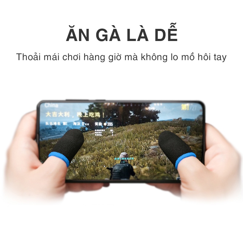 Bao tay chơi game - Ngón tay cảm ứng chơi PUBG, Free Fire, Liên Quân, Tốc Chiến