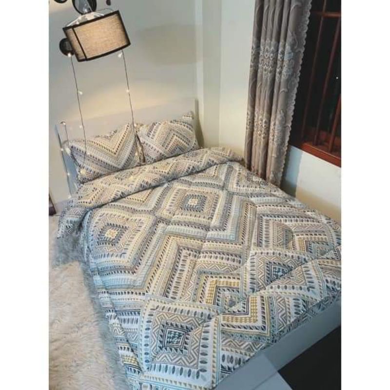 Trọn bộ chăn phao 5 món chăn trần bông dày dặn như hình