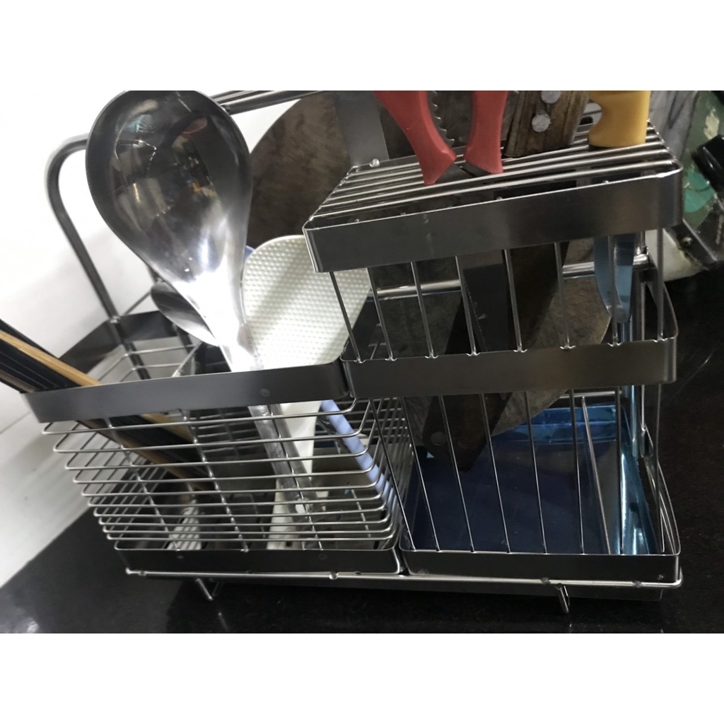 Giá dao thớt, gia vị, chai lọ đa năng, nan vuông, bề mặt mạ chrome