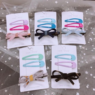 set kẹp tóc mái nơ pb 3