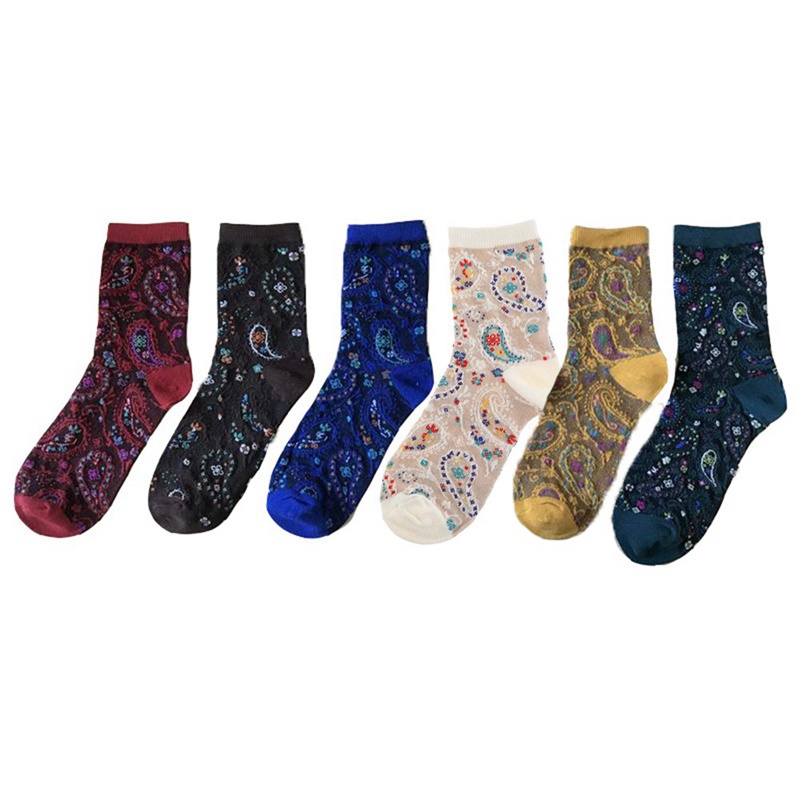 1 Đôi Tất Cotton Giữ Ấm Mùa Thu Đông In Họa Tiết Dễ Thương Phong Cách Nhật Bản Cho Nữ