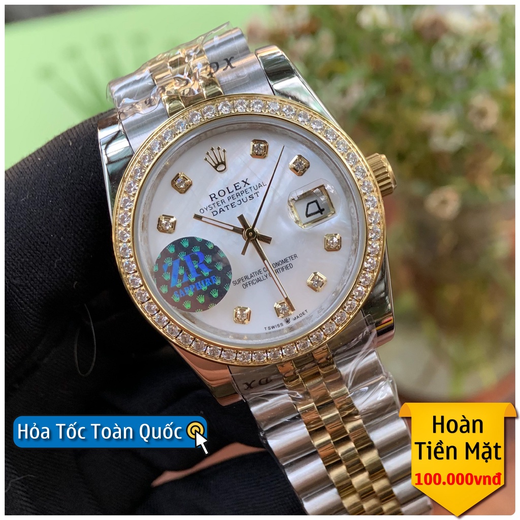 Đồng Hồ Nam RL DATEJUST Size 38mm, Size 41mm, Viền Đá, Mặt Kính Sapphire, Máy Cơ Automatic Nhật, Chống Nước 5ATM [Bảo Hà | BigBuy360 - bigbuy360.vn