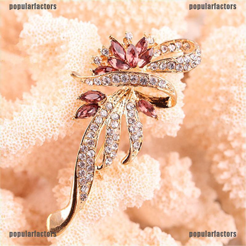 Ghim Cài Áo Đính Đá Phong Cách retro Thời Trang Cho Nữ