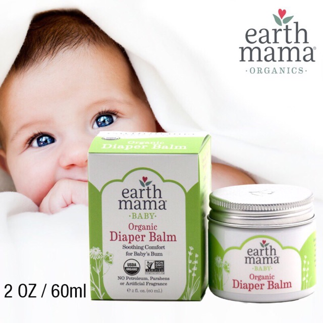 (mẫu mới) Kem hăm organic Earth mama 60ml an toàn cho bé từ sơ sinh