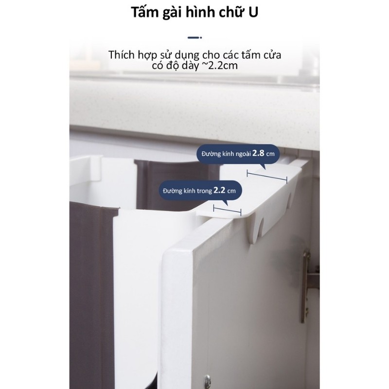 Thùng Rác Gấp Gọn Thông Minh Treo Cạnh Tủ 2 Size Tiện Lợi Full Box