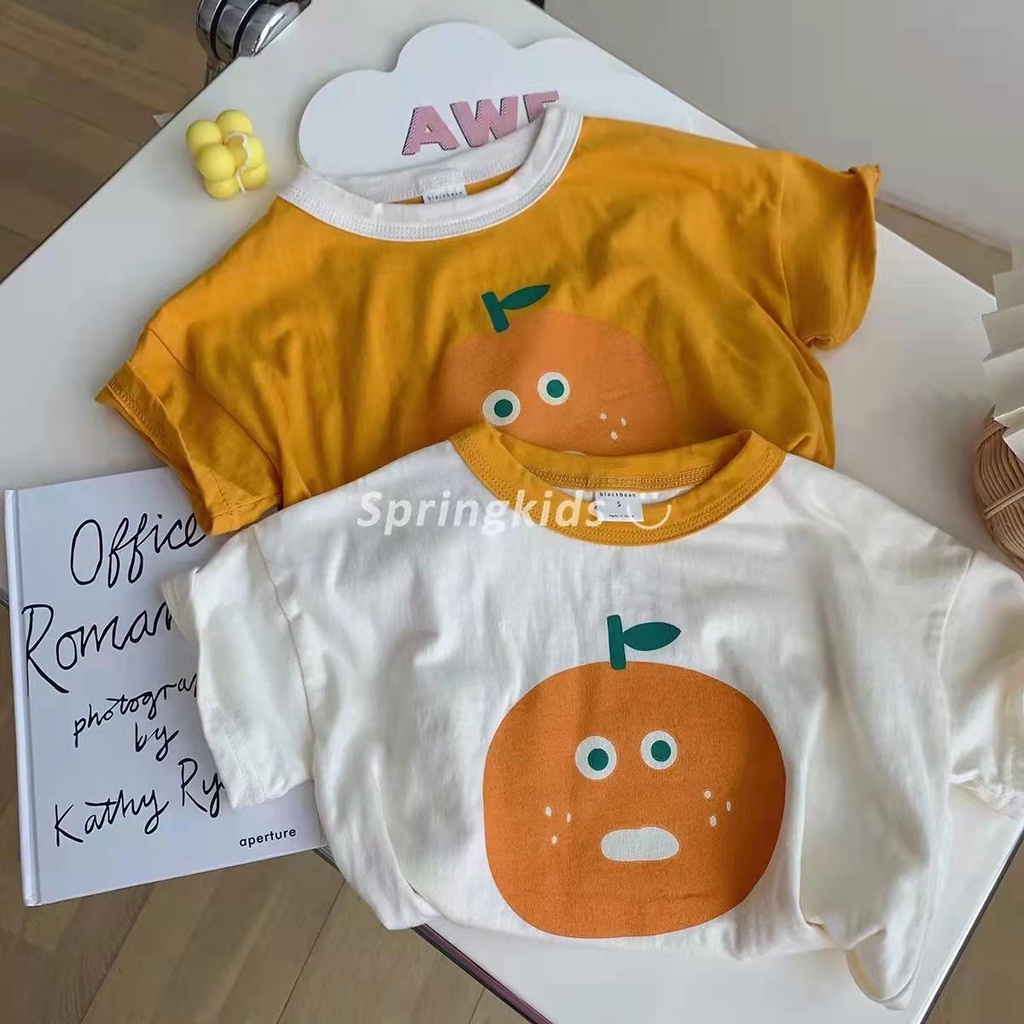 Áo Thun Tay Ngắn 100% Cotton Nguyên Chất Thoáng Khí Phong Cách Nhật Bản Dễ Thương Dành Cho Bé Gái