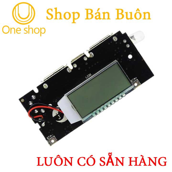 Mạch Sạc Pin Dự Phòng 18650 V4 2 Cổng Ra, Hiển Thị LCD