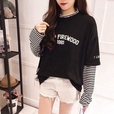 Harajuku Striped Women T-shirt | BigBuy360 - bigbuy360.vn
