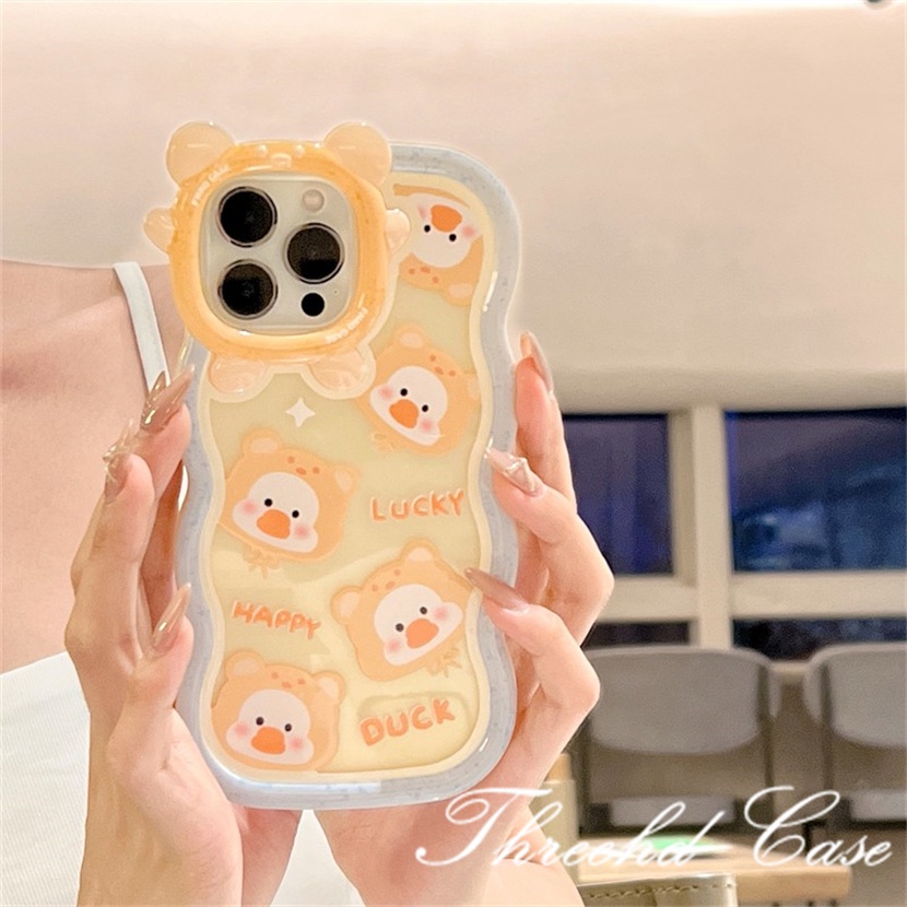 Ốp Điện Thoại Chống Sốc Họa Tiết Chú Vịt Dễ Thương Cho iPhone 13 12 11 Pro Max XR Xs Max