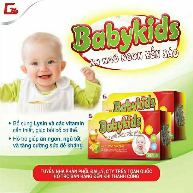 Babykids Ăn ngủ ngon yến sào (HÀNG CHUẨN CÔNG TY DƯỢC PHẨM G24)