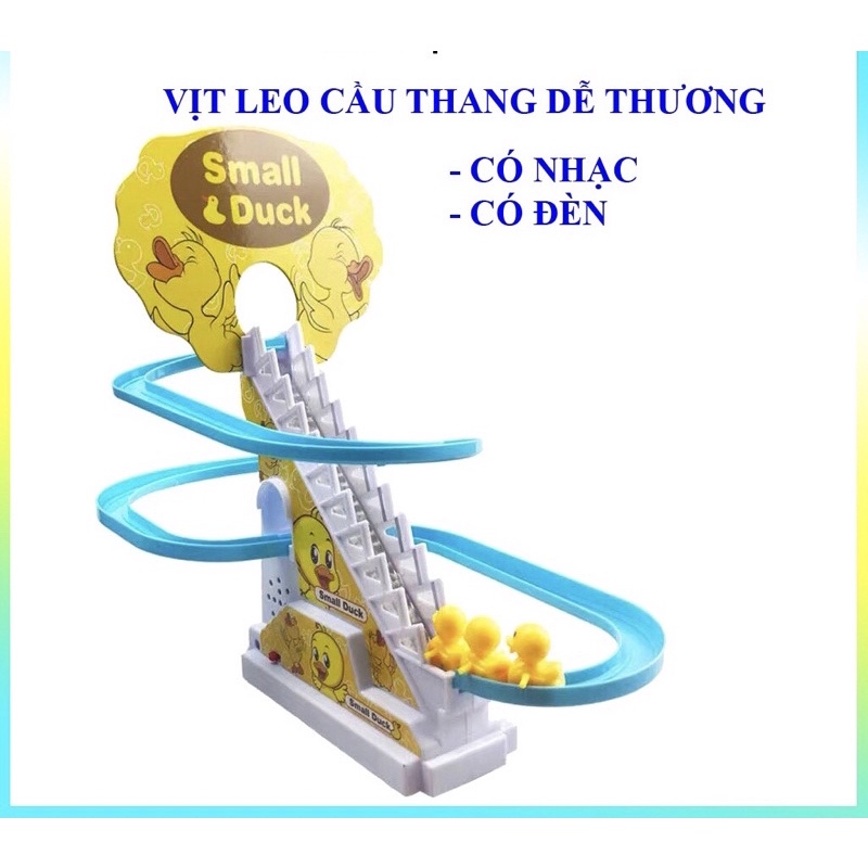 Đồ Chơi Cầu Trượt Vịt Vàng Leo Thang Phát Nhạc Cực Vui Tai Cho Bé Yêu