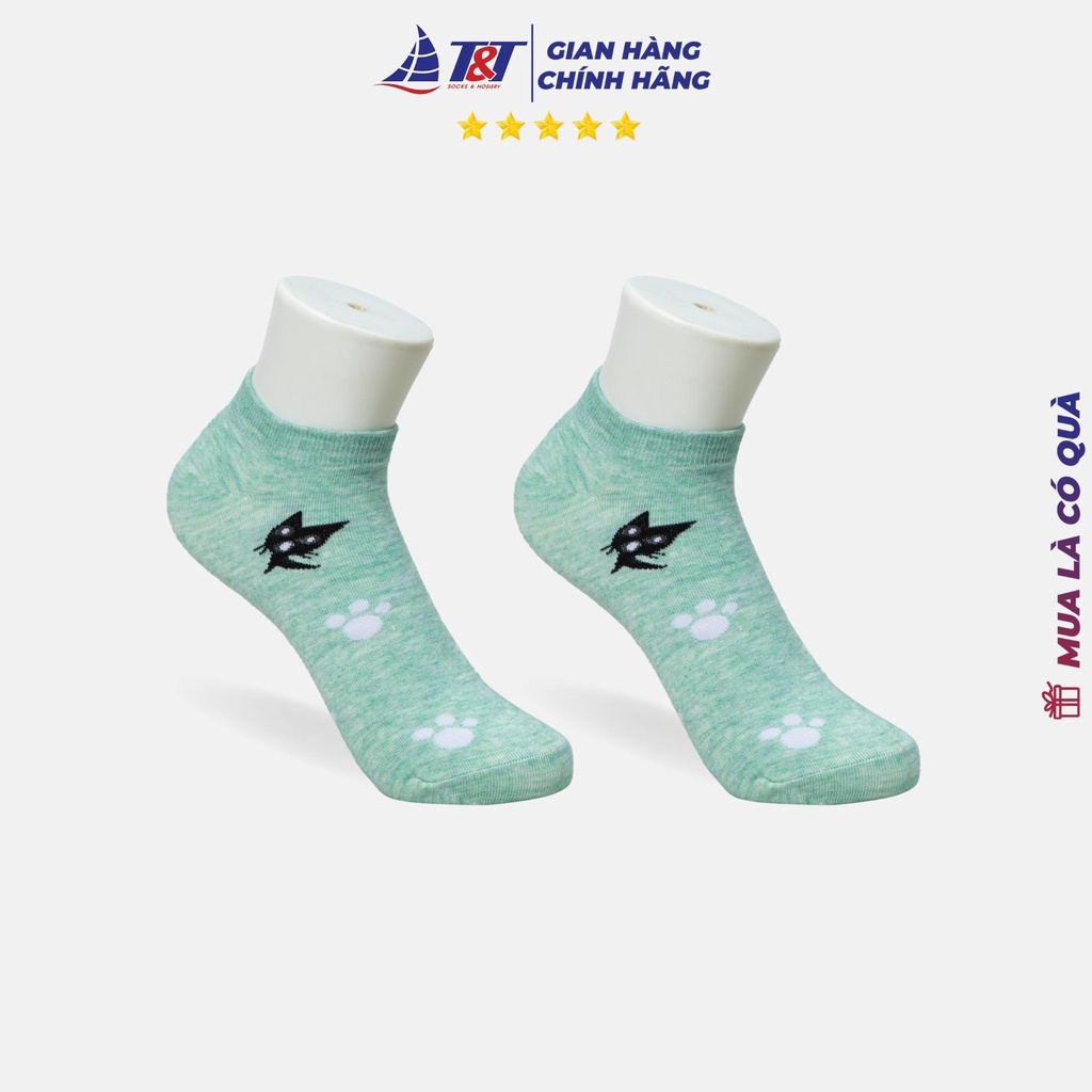 Combo 5 đôi Tất nữ cổ ngắn chân gấu T&amp;T SOCKS &amp; HOSIERY - NU 901-2