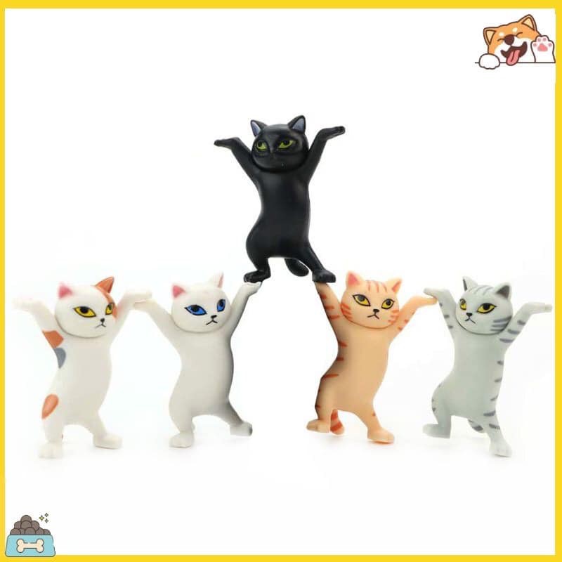 Mô hình 5 chú mèo đỡ đồ vật
