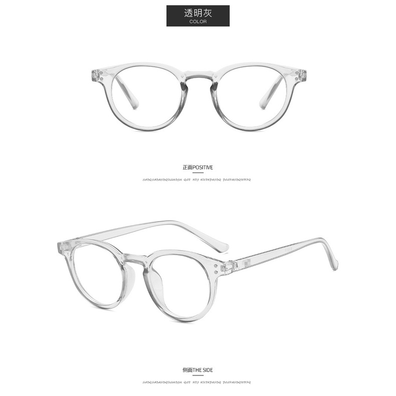 Round frame meter nail eyeglass frame student anti blue flat lens RETRO art glasses frame Korean men's and women's glasses fashion