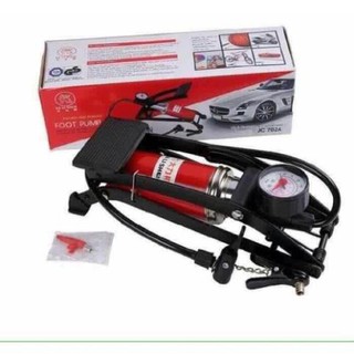 Bơm hơi đạp chân mini cho ô tô xe máy