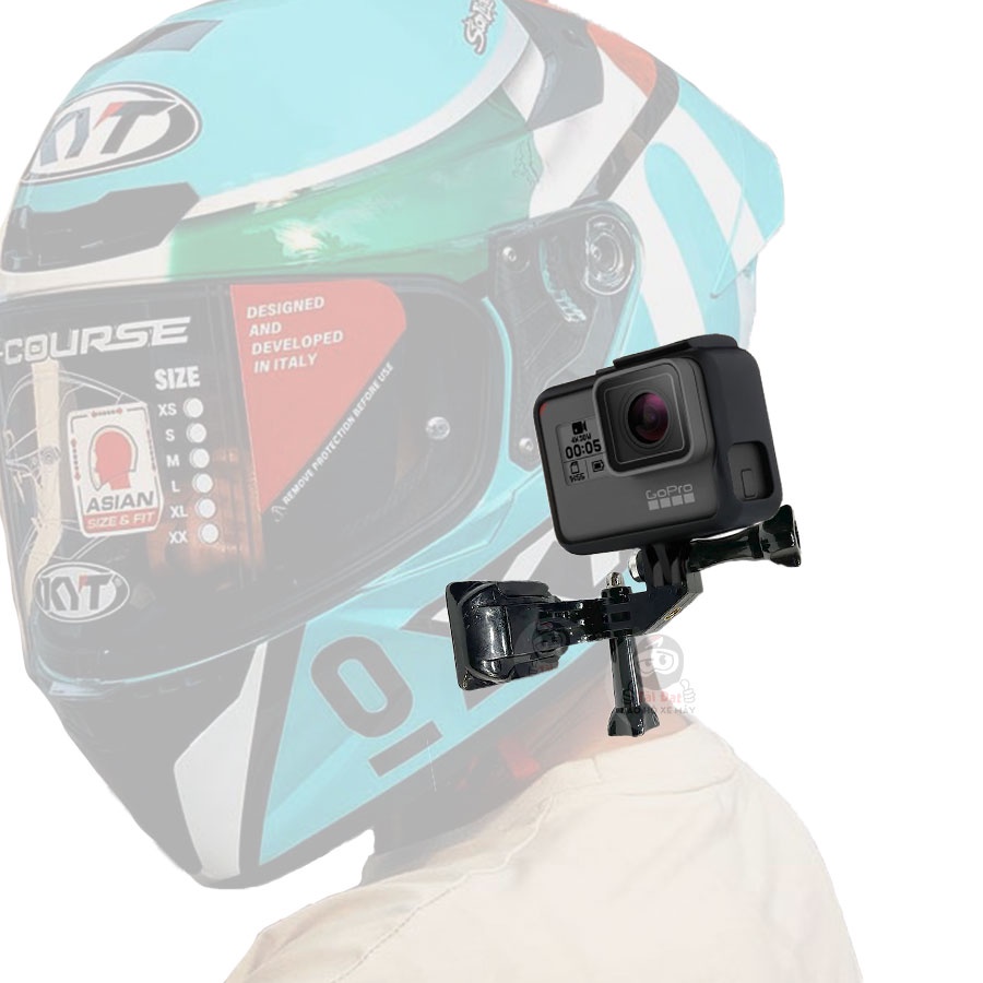 Mount gắn camera hành trình bên hông mũ bảo hiểm 3/4 fullface