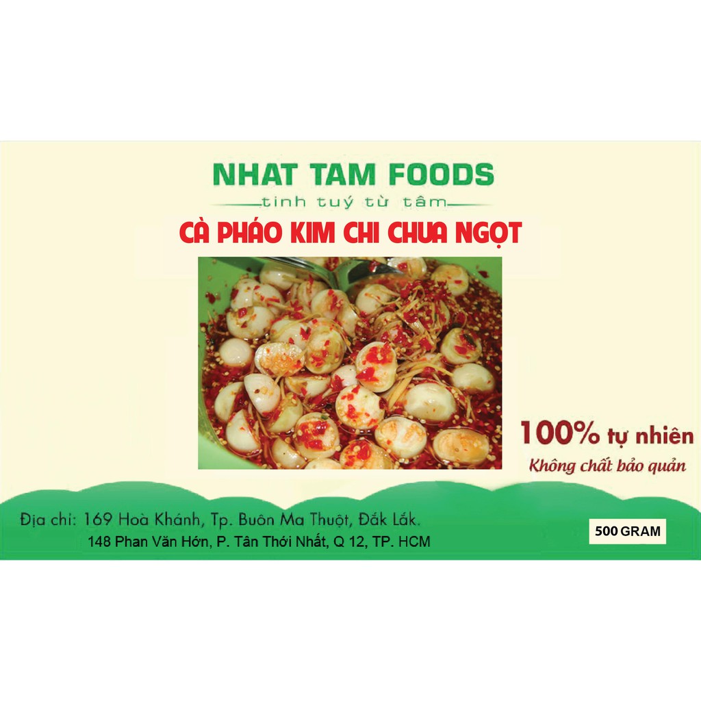 Cà pháo kim chi chua ngọt siêu bắt cơm 250gr/hộp