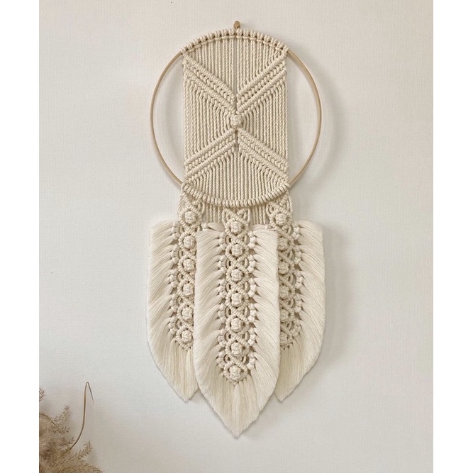 Dreamcatcher macrame/lưới bắt giấc mơ macrame treo tường trang trí thủ công