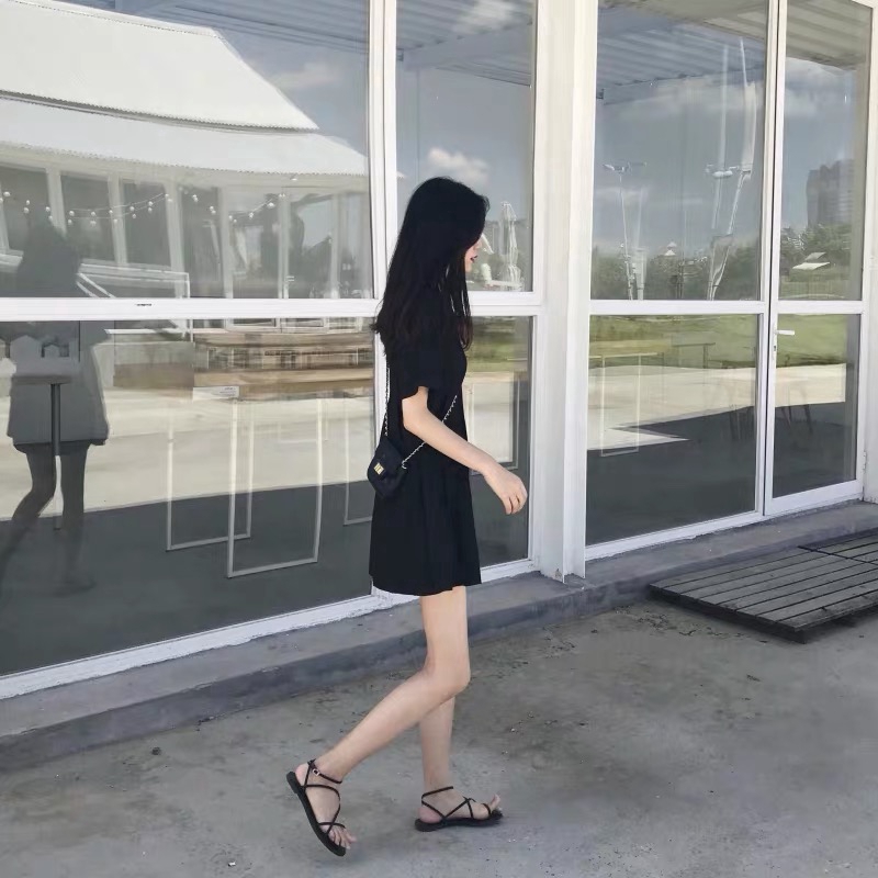 SUXI Đầm Dự Tiệc Tay Ngắn Thời Trang Sang Trọng Quý Phái