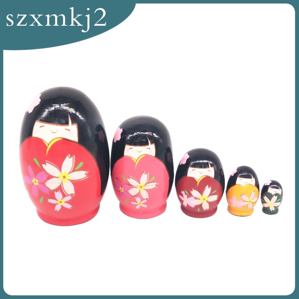 Set 5 Búp Bê Nga Bằng Gỗ szxmkj2