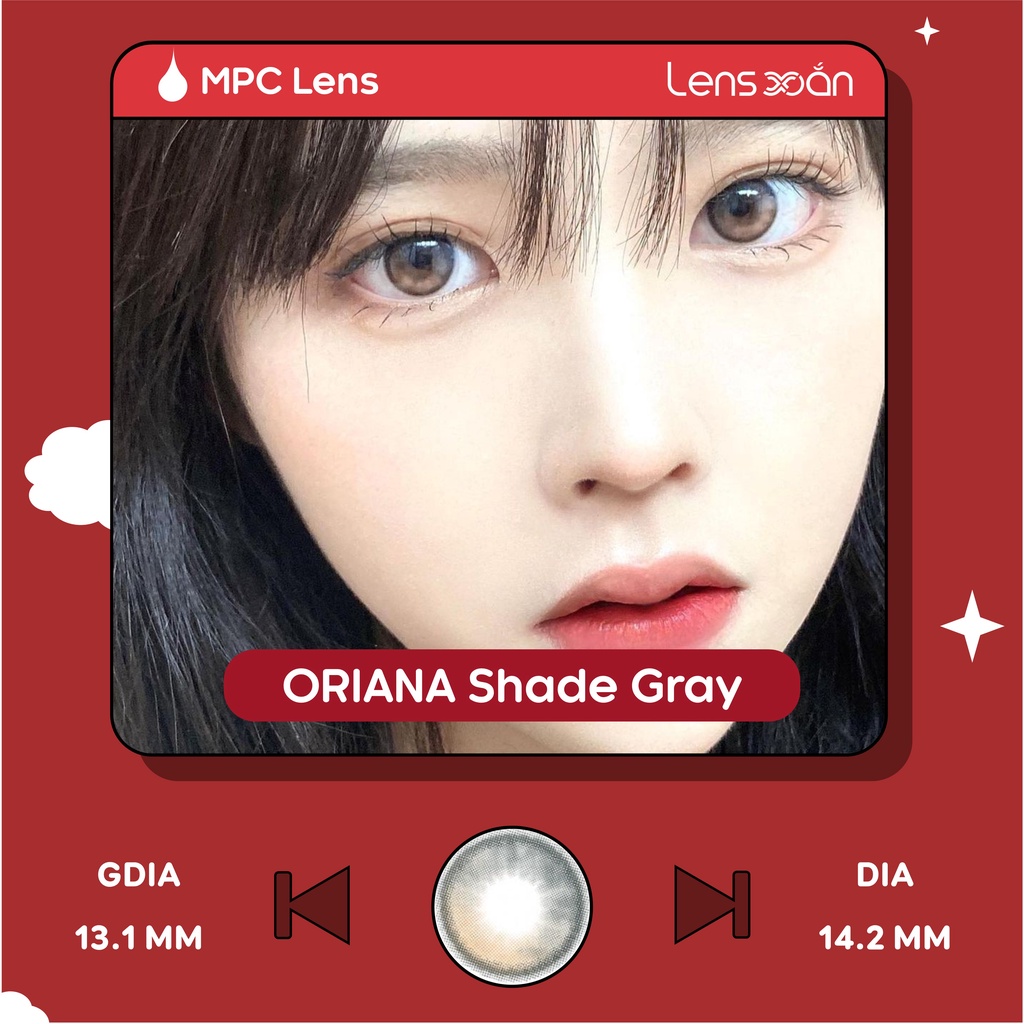 KÍNH ÁP TRÒNG ORIANA SHADE GRAY CỦA ISHA : Lens xám tạo highlight phủ bóng cho mắt | Lens Xoắn ( GIÁ 1 CHIẾC, ĐỌC LƯU Ý)