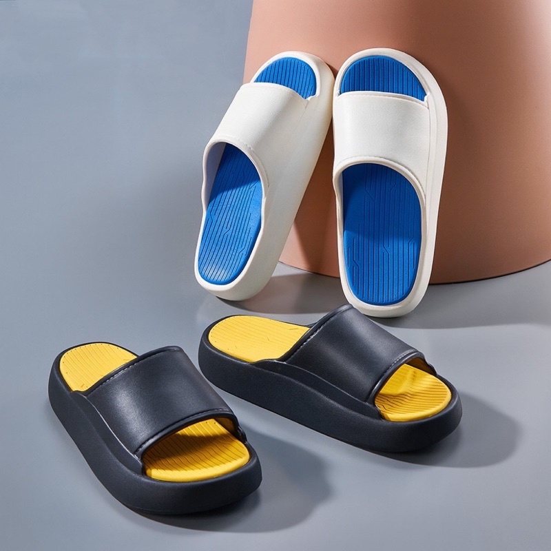 Dép Quai Ngang Nam Nữ Đế Cao 5cm, Dép 2 Lớp Chất Liệu EVA