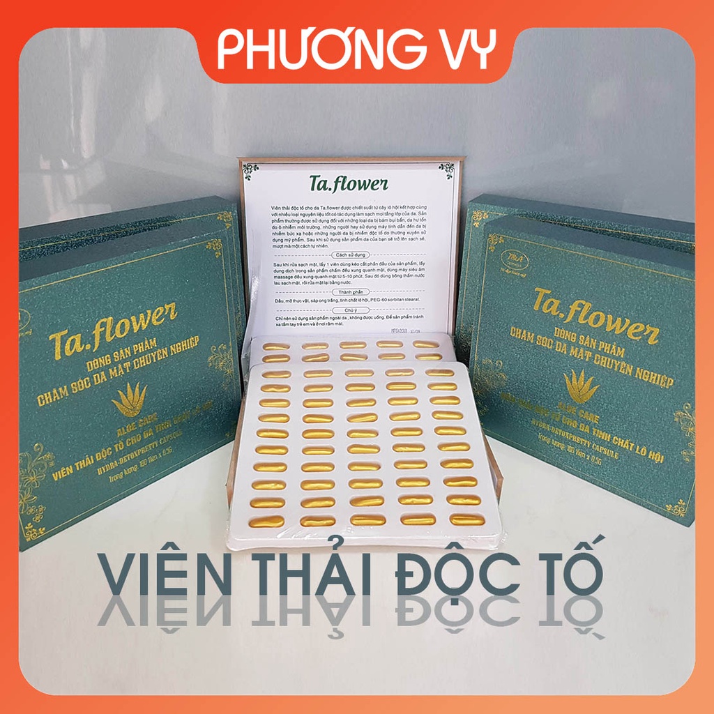 Viên thải chì cao cấp, viên thải độc tố và làm sạch cho da mặt tinh chất lô hội.