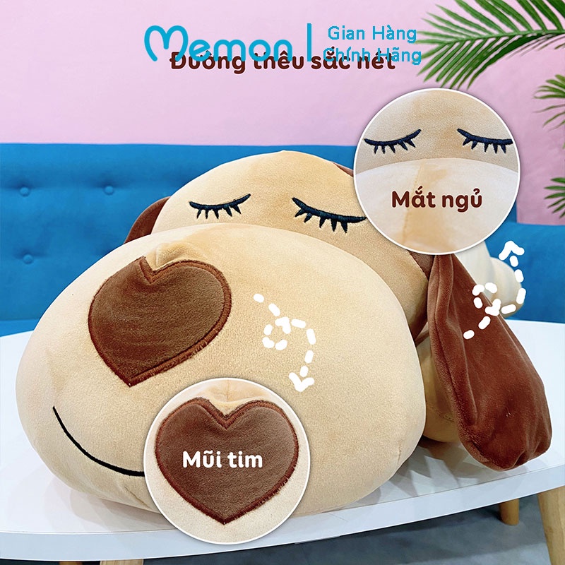 [Mã LIFEMALL2505 giảm 10% đơn 250K] Chó Bông Mũi Tim Mềm Cao Cấp Memon