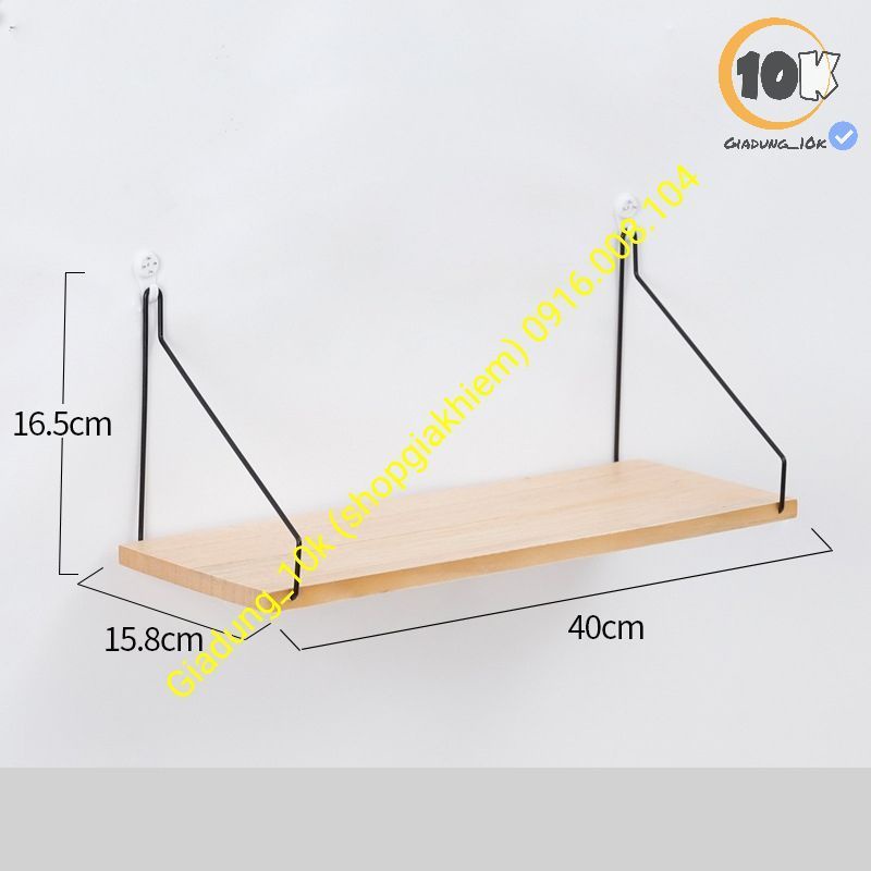 Giá kệ trang trí nhà xinh bằng gỗ (40cm x15.8cm) và (30cm x 15.8cm) (k91)
